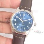 Perfect Replica Breitling Navitimer Blue Arabic Dial Brown Leather Strap Watch